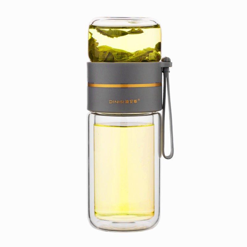 Bouteille en Verre Double Paroi avec Infuseur – Élégante & Pratique