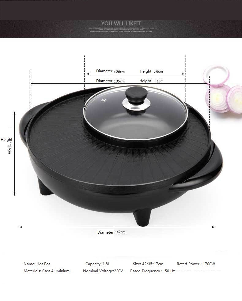 Poêle Électrique Multifonction Grill & Cuisson – Pour des plats 5 étoiles à la maison !
