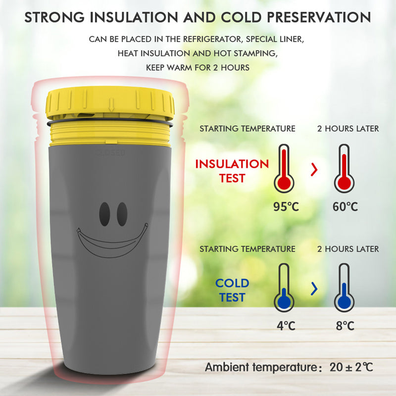 Gobelet Isotherme Portable avec Paille – Sans Couvercle, Anti-Fuite, Idéal Voyage & Quotidien