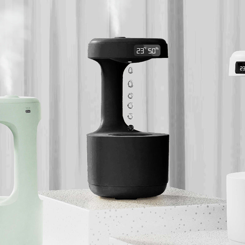 Humidificateur Anti-Gravity avec Horloge & LED – Zen & Hypnotique