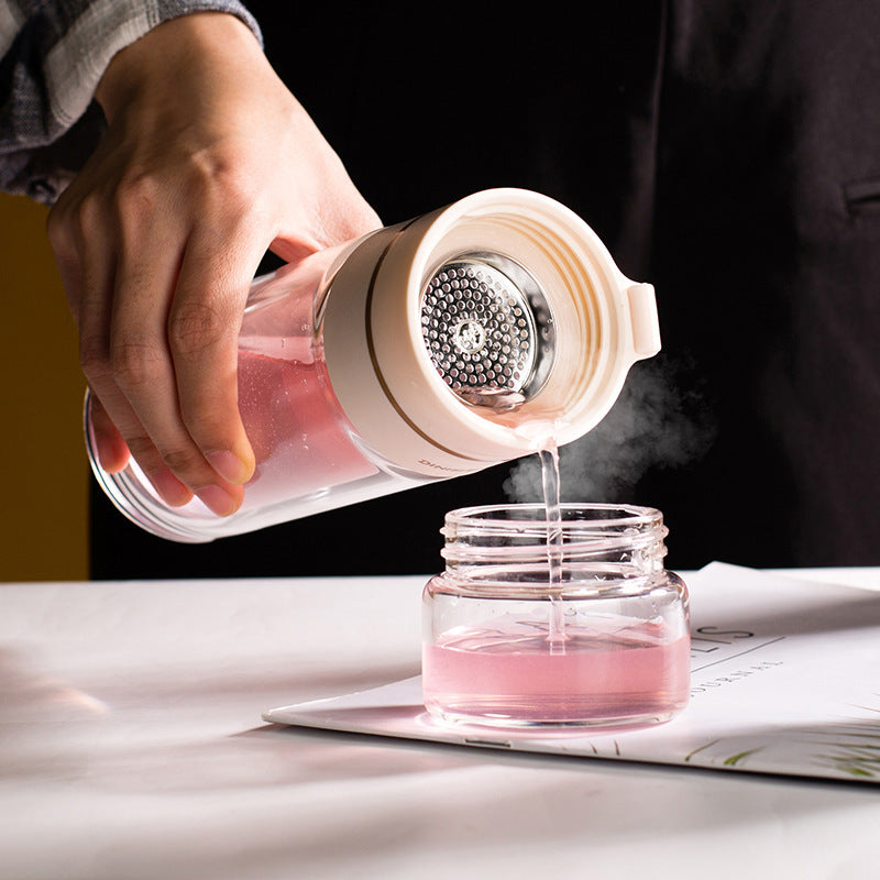 Bouteille en Verre Double Paroi avec Infuseur – Élégante & Pratique