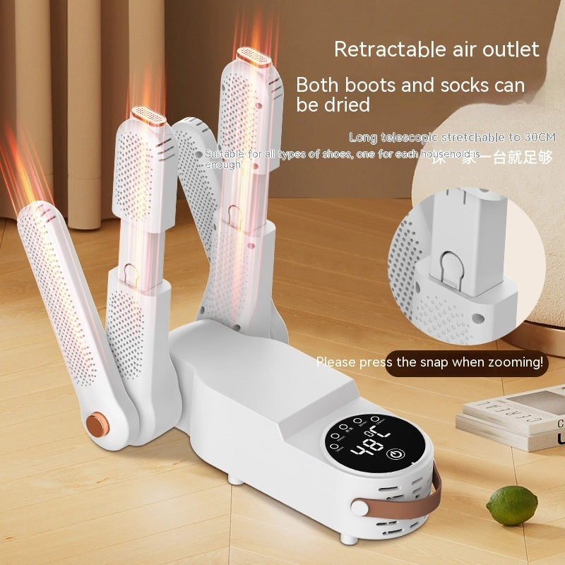 Sèche‑chaussures rétractable 360° — Pliable & Chauffant, idéal hiver et pluie