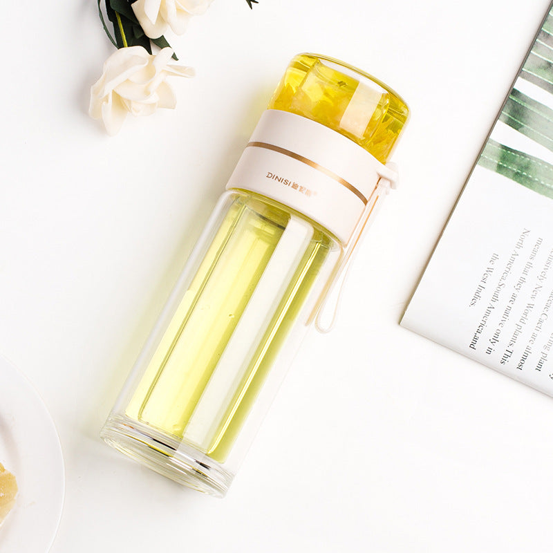 Bouteille en Verre Double Paroi avec Infuseur – Élégante & Pratique