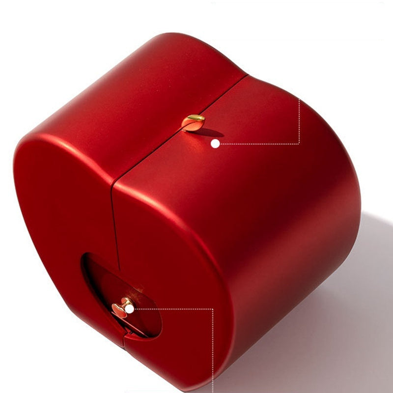 Coffret Cadeau Pomme Rouge avec Rose Éternelle et Collier