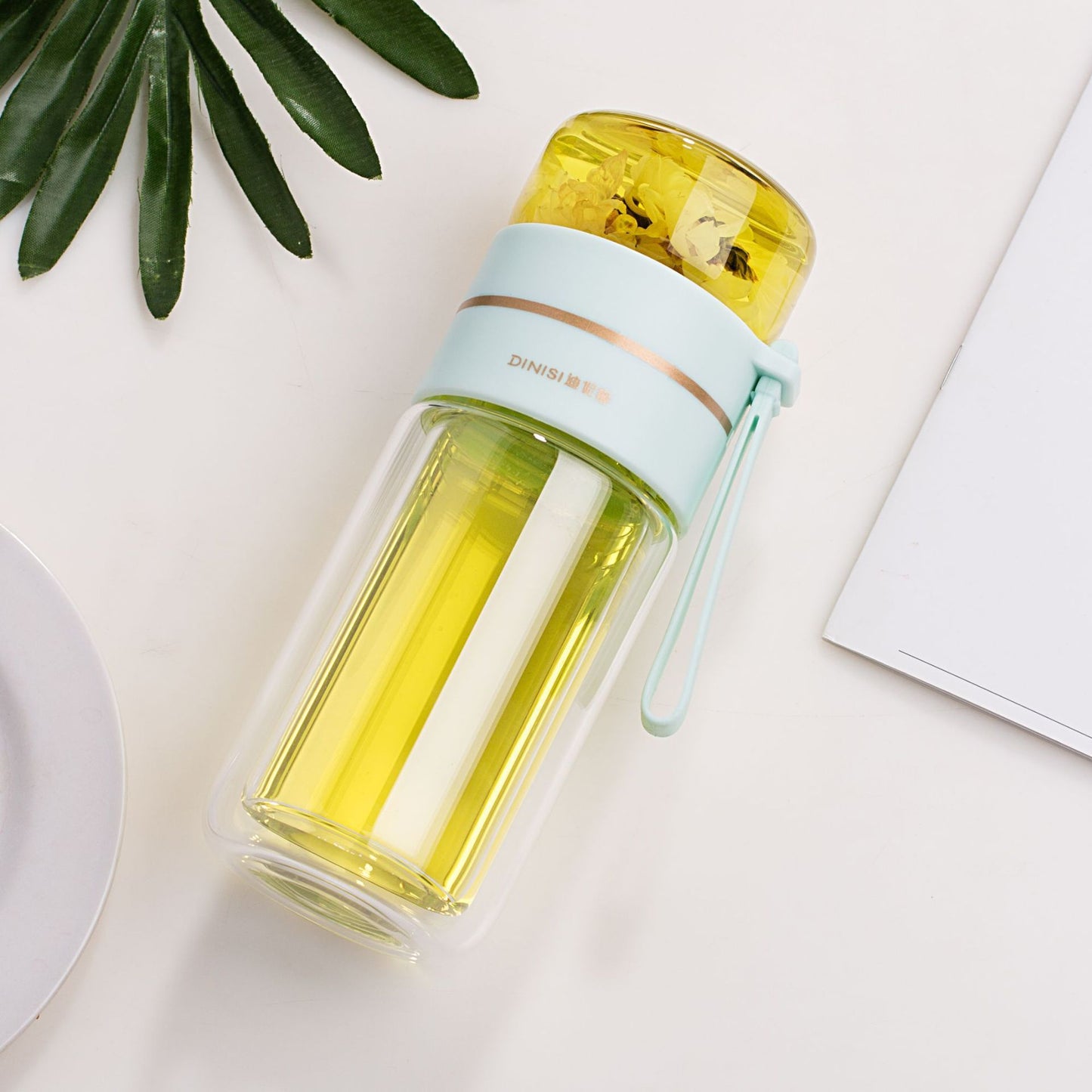 Bouteille en Verre Double Paroi avec Infuseur – Élégante & Pratique