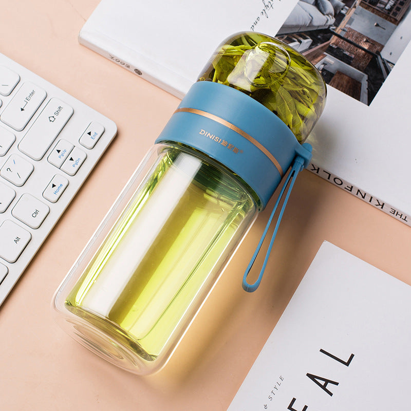 Bouteille en Verre Double Paroi avec Infuseur – Élégante & Pratique
