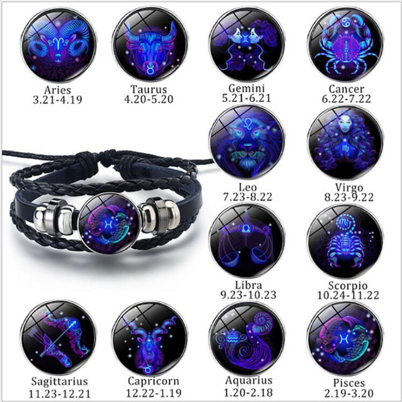 Bracelet Zodiaque Tressé – Porte-bonheur Stylé pour Tous