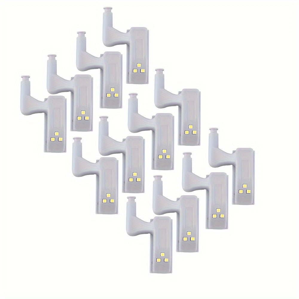 12x Lumières LED pour Charnière de Meuble – Éclairage Automatique d’Armoire – Blanc Chaud – Cuisine, Placard, Dressing – Facile à Installer