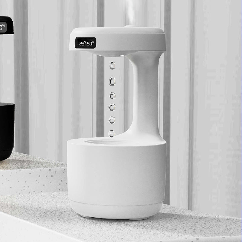 Humidificateur Anti-Gravity avec Horloge & LED – Zen & Hypnotique