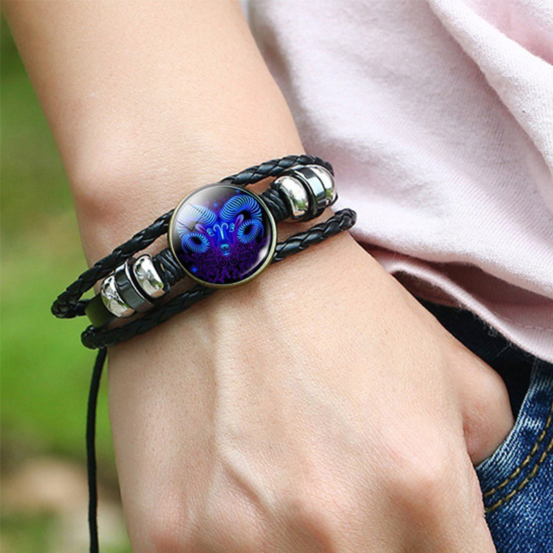 Bracelet Zodiaque Tressé – Porte-bonheur Stylé pour Tous