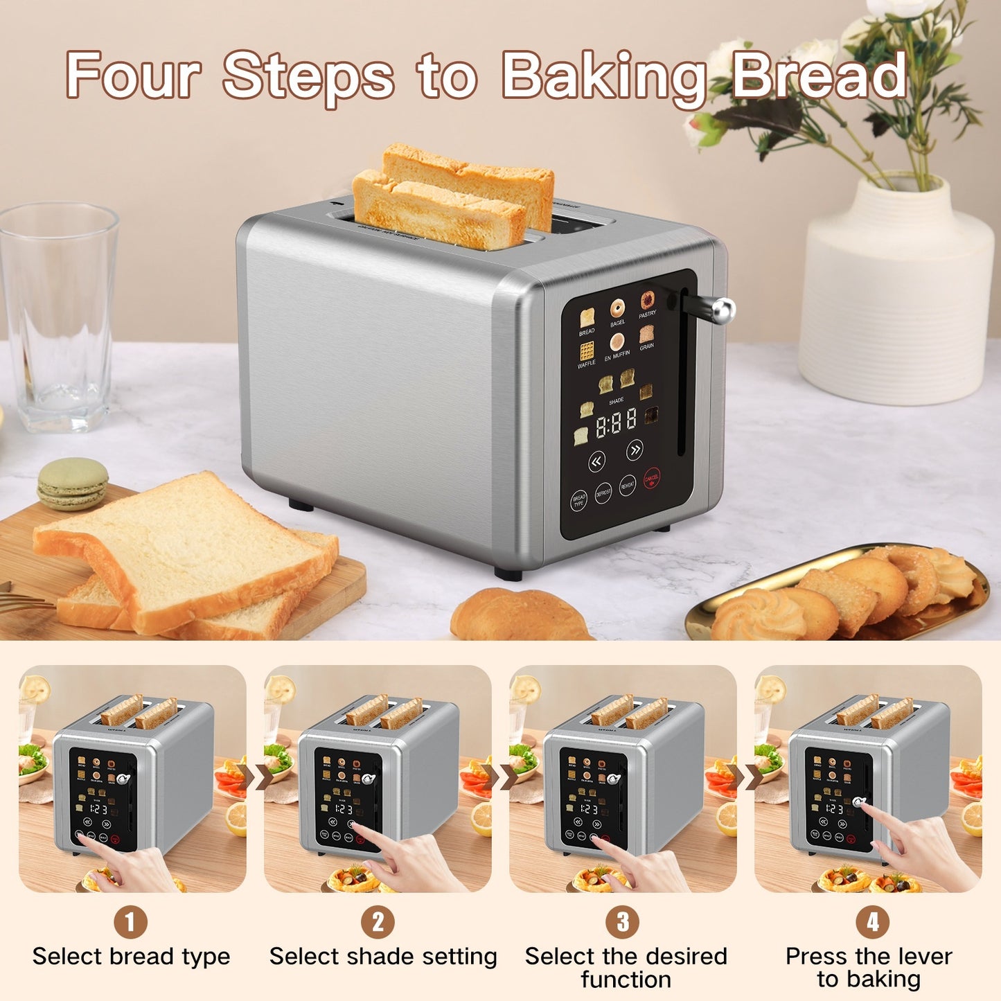 Machine Petit-Déjeuner Intelligente 6-en-1 à Écran Tactile