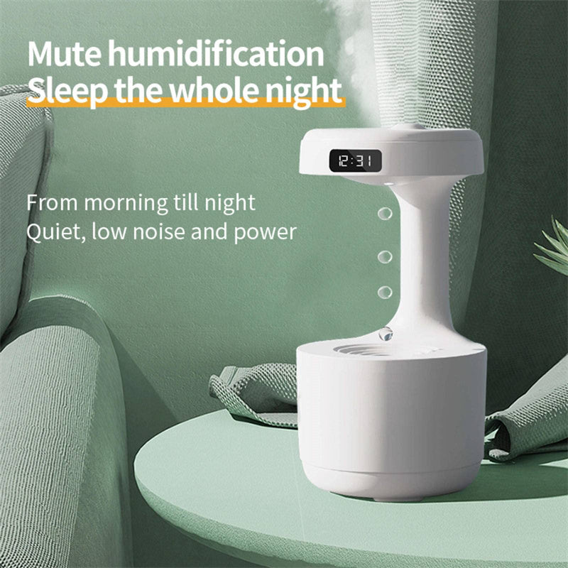 Humidificateur Anti-Gravity avec Horloge & LED – Zen & Hypnotique