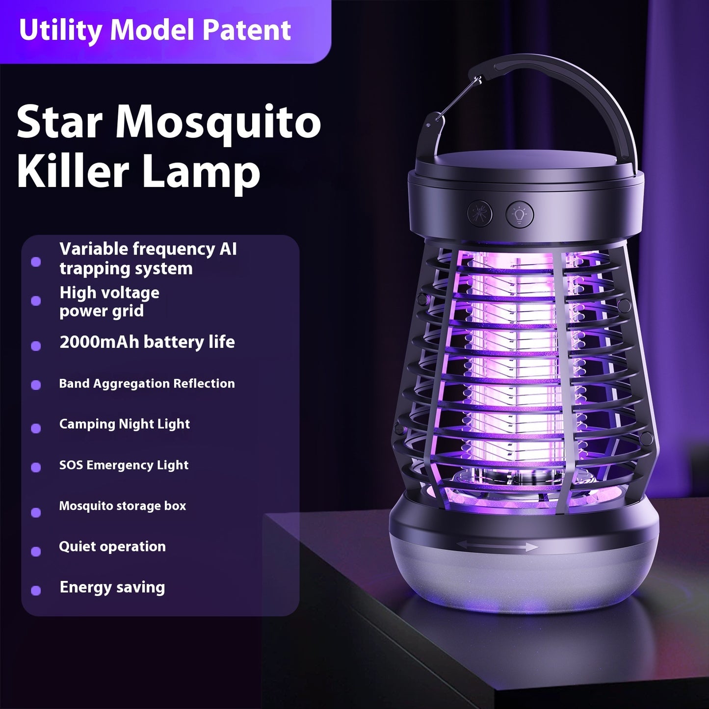 Lampe Anti-Moustique Électrique USB – Silencieuse et Efficace