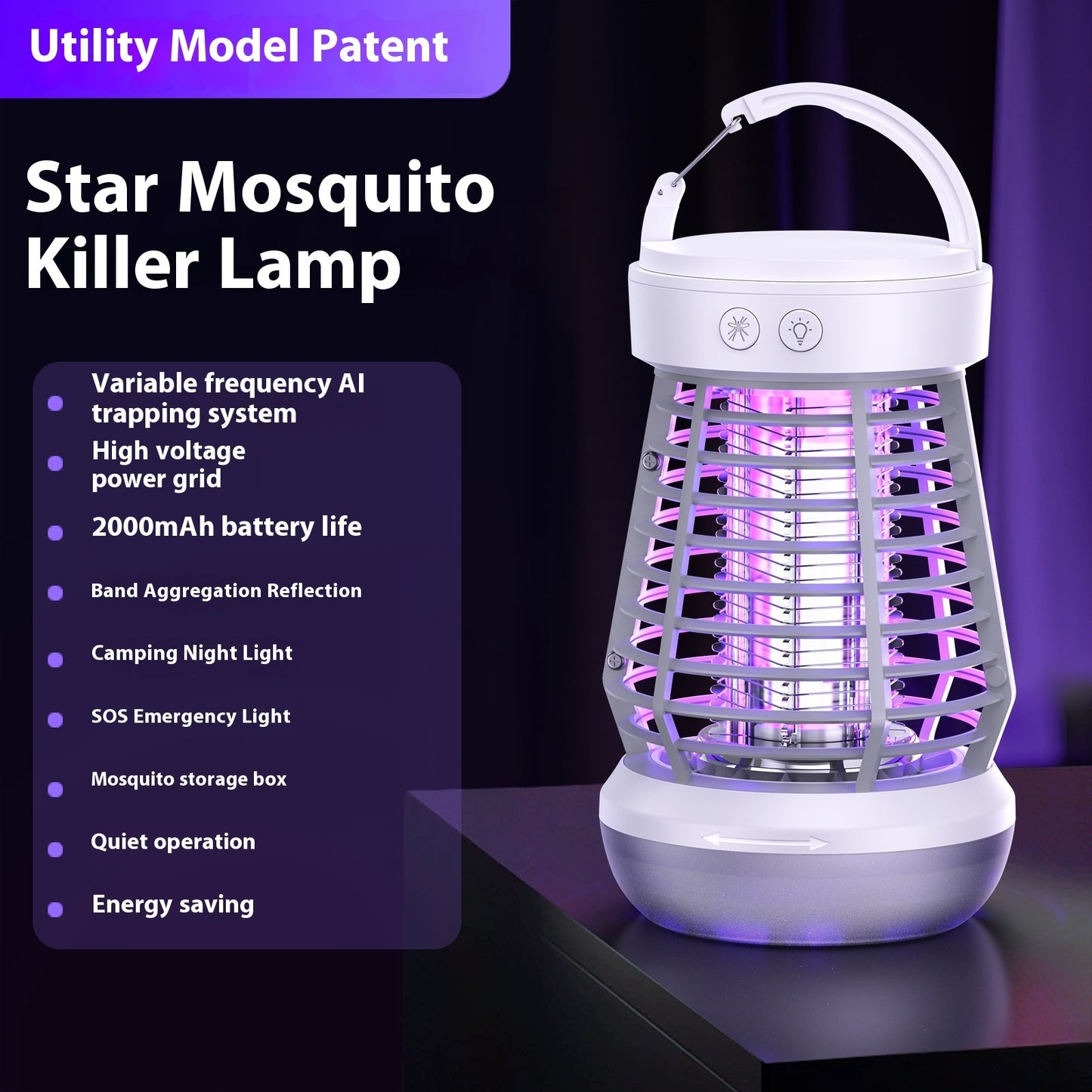 Lampe Anti-Moustique Électrique USB – Silencieuse et Efficace