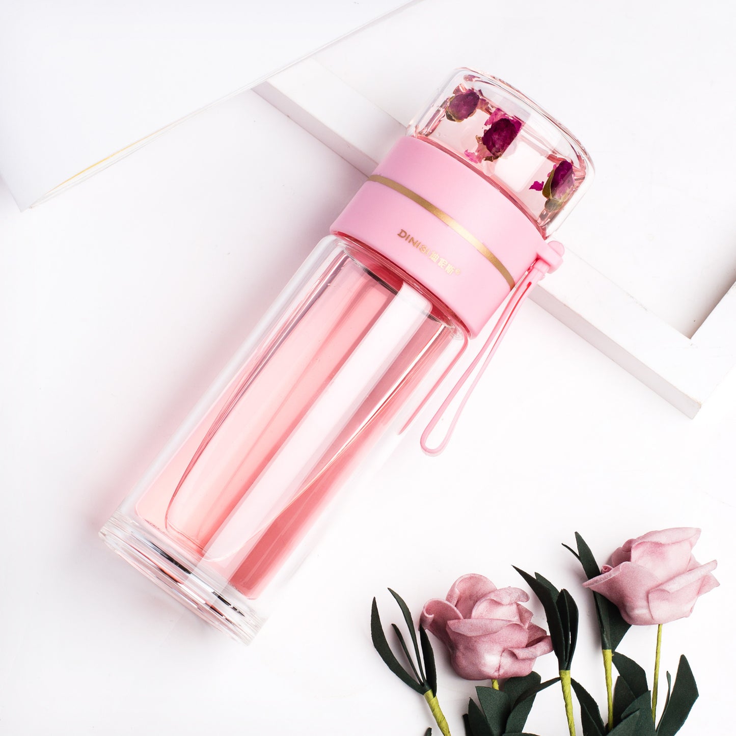 Bouteille en Verre Double Paroi avec Infuseur – Élégante & Pratique