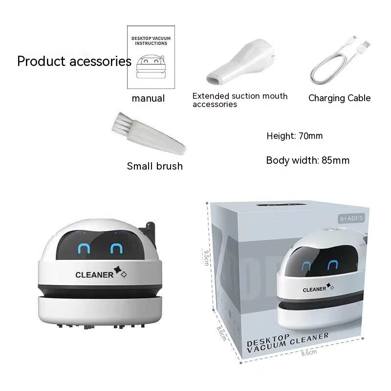 Mini Aspirateur de Bureau USB Rechargeable – Nettoyage Rapide et Silencieux