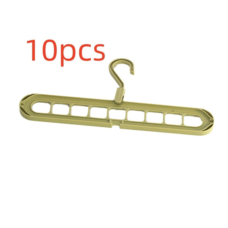 lot de 10 Cintres Multifonction 9 Trous Pliable – Gain de Place Malin