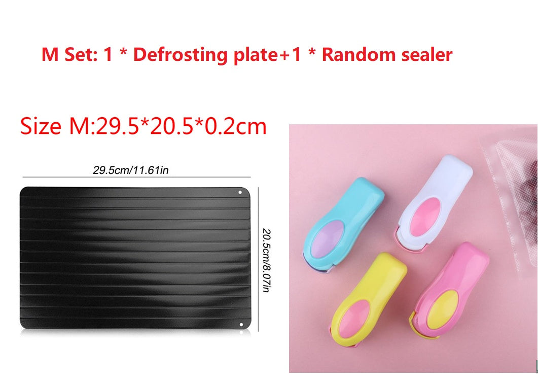 Plateau de Décongélation Rapide – Décongelez Viandes, Poissons et Fruits en Quelques Minutes