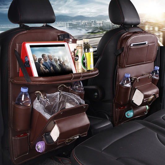 Organisateur Voiture Luxe – Sac de Rangement Multifonction en Simili Cuir
