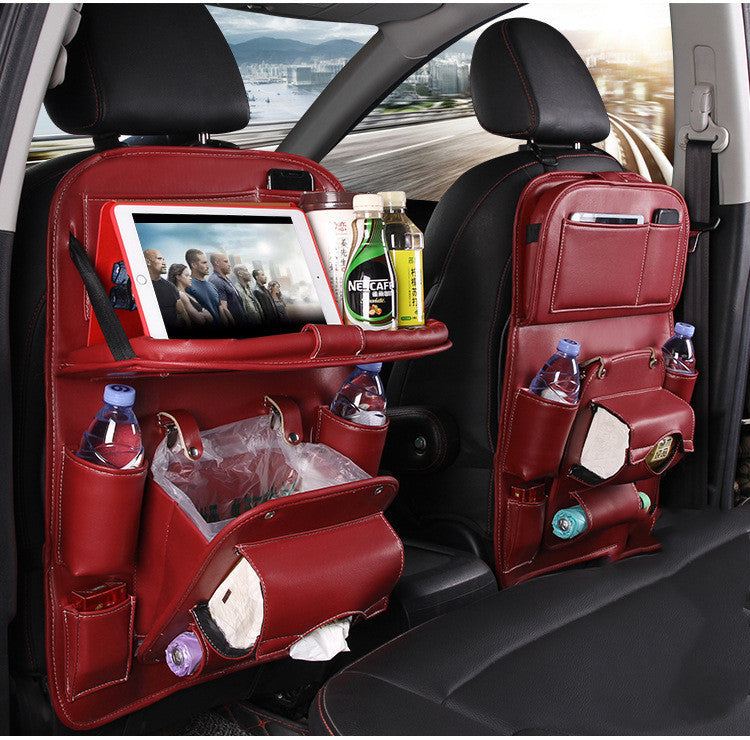 Organisateur Voiture Luxe – Sac de Rangement Multifonction en Simili Cuir
