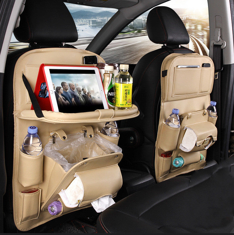 Organisateur Voiture Luxe – Sac de Rangement Multifonction en Simili Cuir
