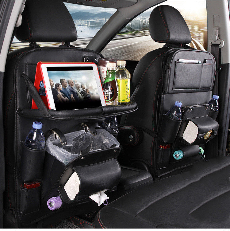 Organisateur Voiture Luxe – Sac de Rangement Multifonction en Simili Cuir