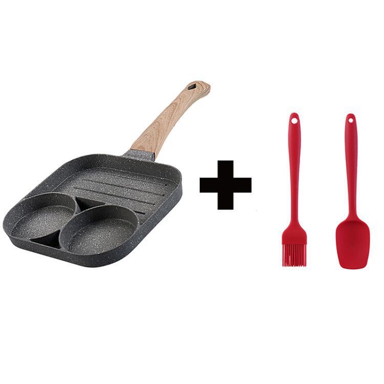 Poêle Multifonction 4 Trous – Antiadhésive pour Burgers, Œufs & Pancakes
