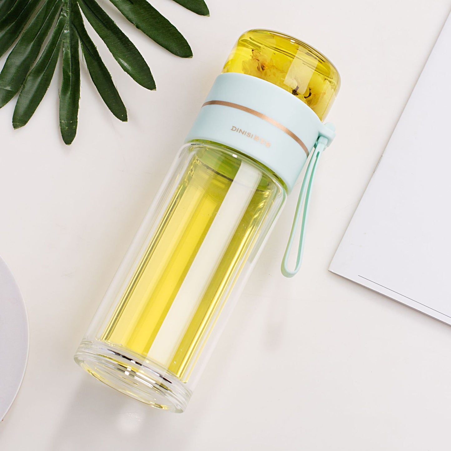 Bouteille en Verre Double Paroi avec Infuseur – Élégante & Pratique