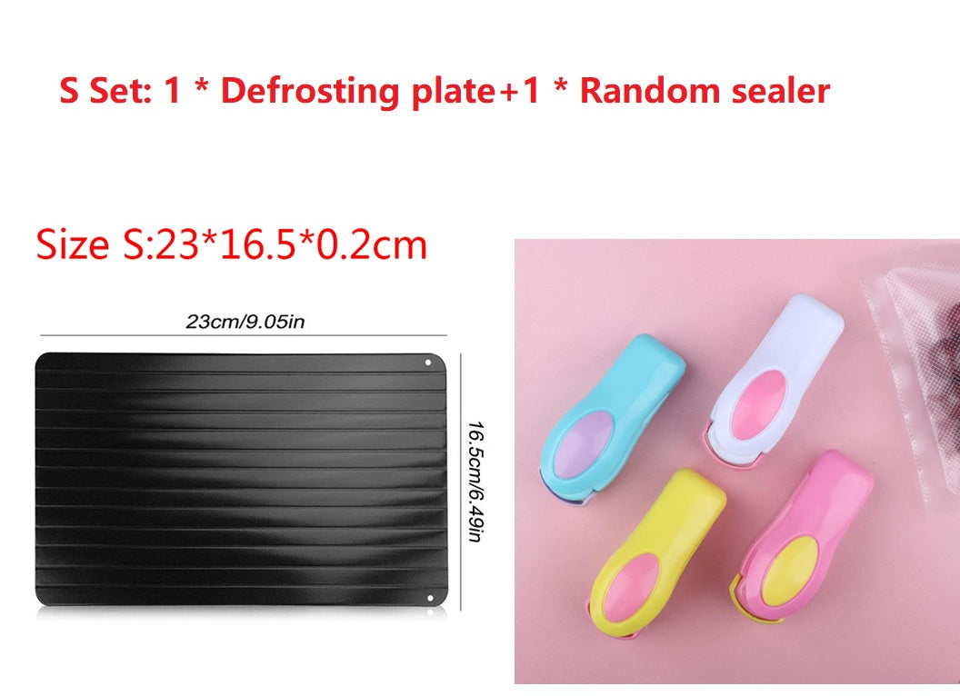 Plateau de Décongélation Rapide – Décongelez Viandes, Poissons et Fruits en Quelques Minutes