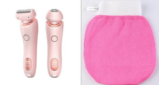 Épilateur 2 en 1 rechargeable par USB pour femmes, rasoir pour le corps, le visage, les jambes, les aisselles, le maillot, les mains et le pubis