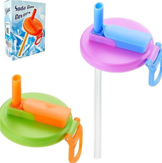 Couvercle magique en silicone avec paille – Transformez vos canettes