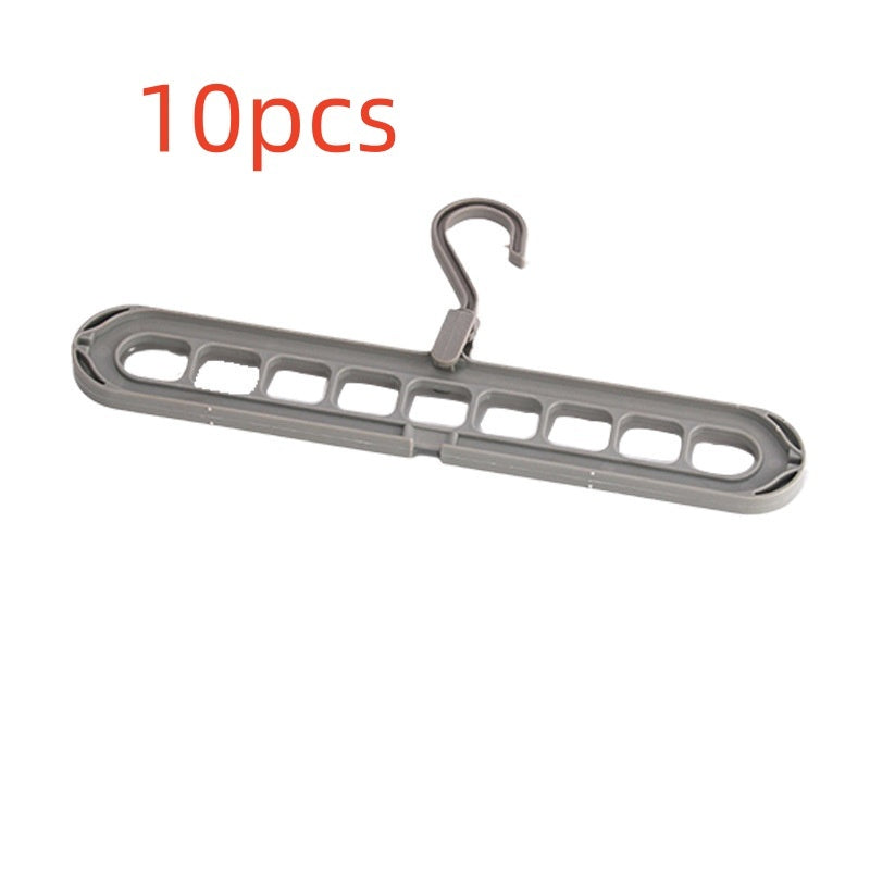 lot de 10 Cintres Multifonction 9 Trous Pliable – Gain de Place Malin