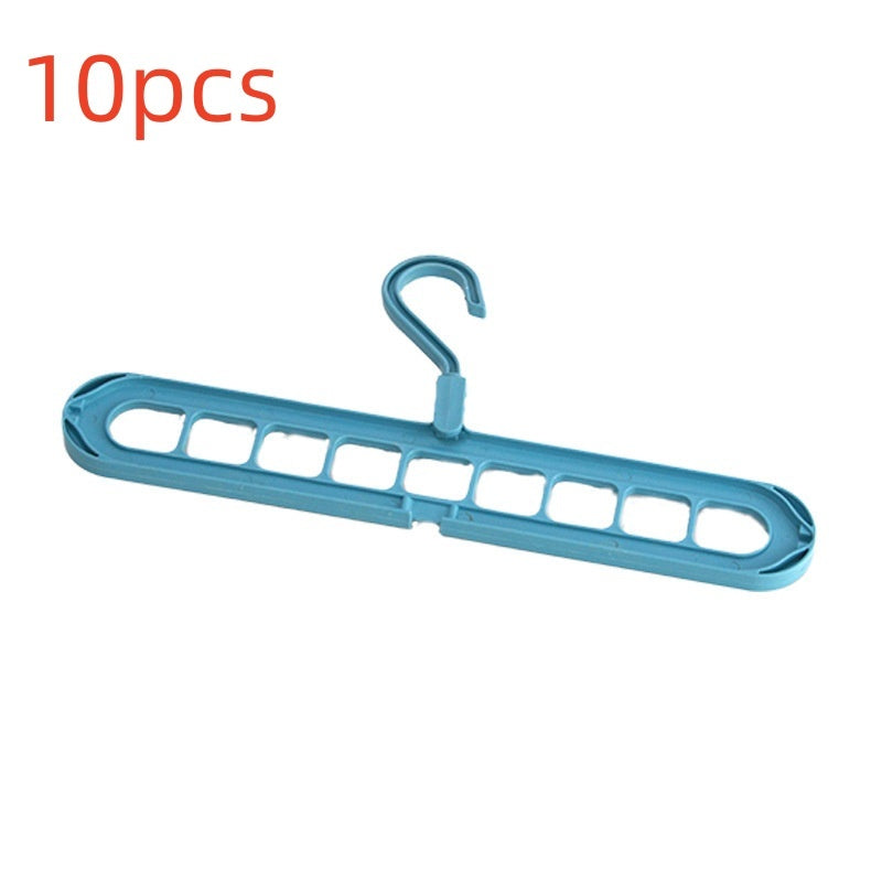 lot de 10 Cintres Multifonction 9 Trous Pliable – Gain de Place Malin