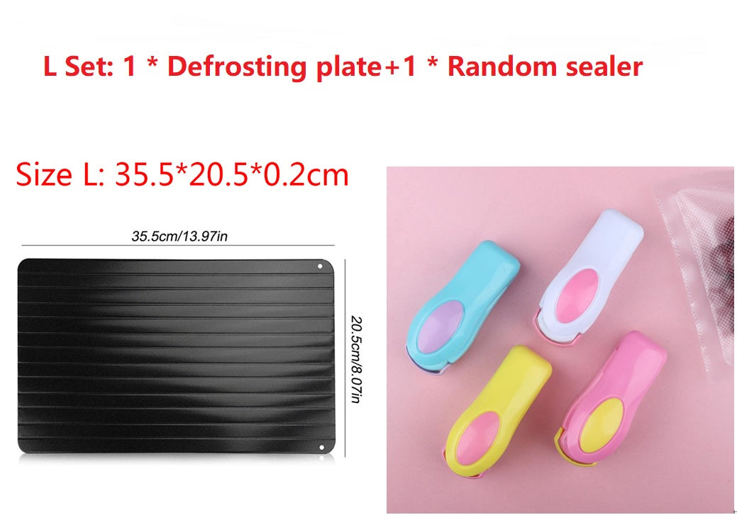 Plateau de Décongélation Rapide – Décongelez Viandes, Poissons et Fruits en Quelques Minutes