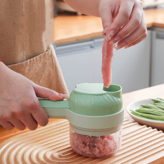 Coupe-légumes sans fil 4-en-1 – Compact, rapide et sans effort !