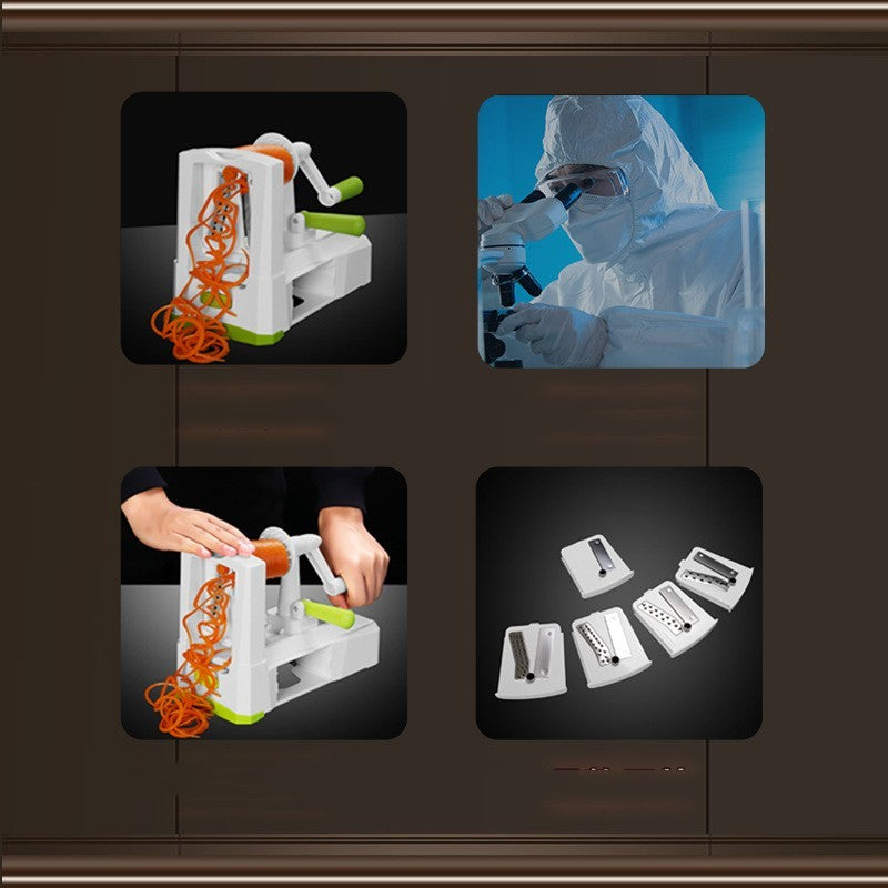 Spiraliseur et Trancheur de Légumes Manuel à Manivelle | Spaghetti de Légumes, Tranches Fines