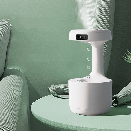 Humidificateur Anti-Gravity avec Horloge & LED – Zen & Hypnotique