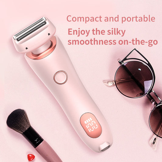 Épilateur 2 en 1 rechargeable par USB pour femmes, rasoir pour le corps, le visage, les jambes, les aisselles, le maillot, les mains et le pubis