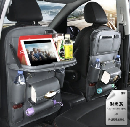 Organisateur Voiture Luxe – Sac de Rangement Multifonction en Simili Cuir