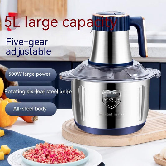 Hachoir Électrique Inox Multifonction 3L/5L – Viande & Légumes