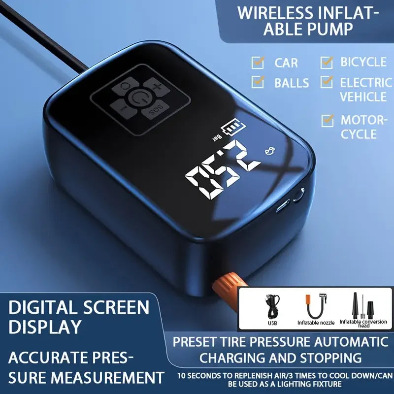 Mini compresseur électrique Portable pour vélo  sans fil