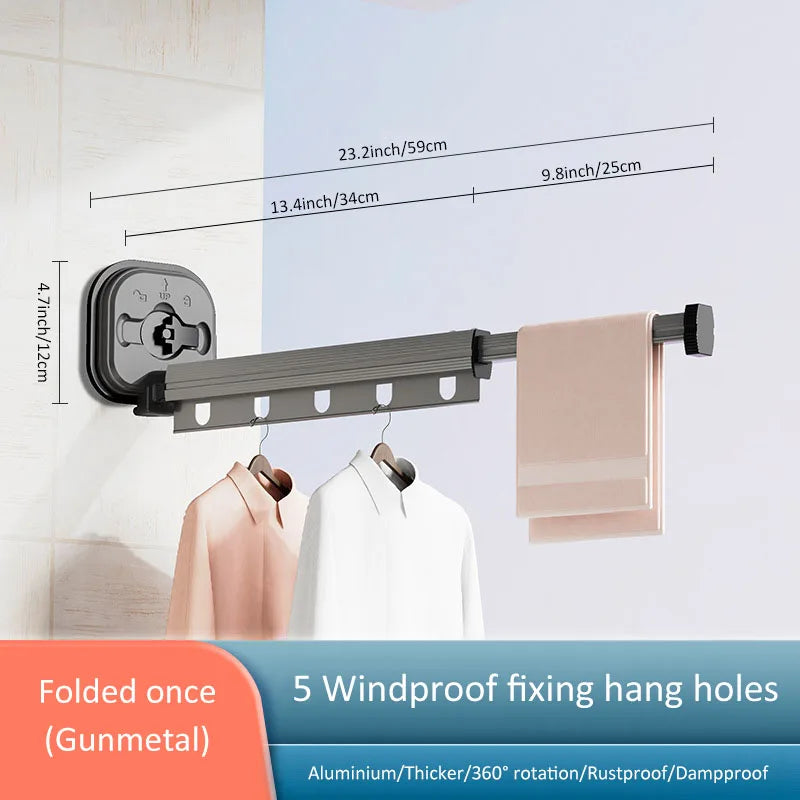 Séchoir à linge mural pliable et robuste (livraison gratuite)