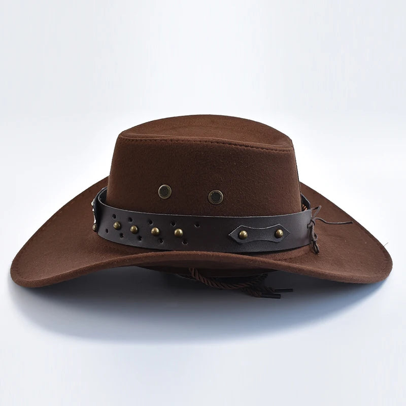Chapeaux de Cowboy Western en Daim Artificiel, Chapeau de Cowgirl Vintage, Grand Bord, Gentleman Jazz, ixde Vacances, Cosplay