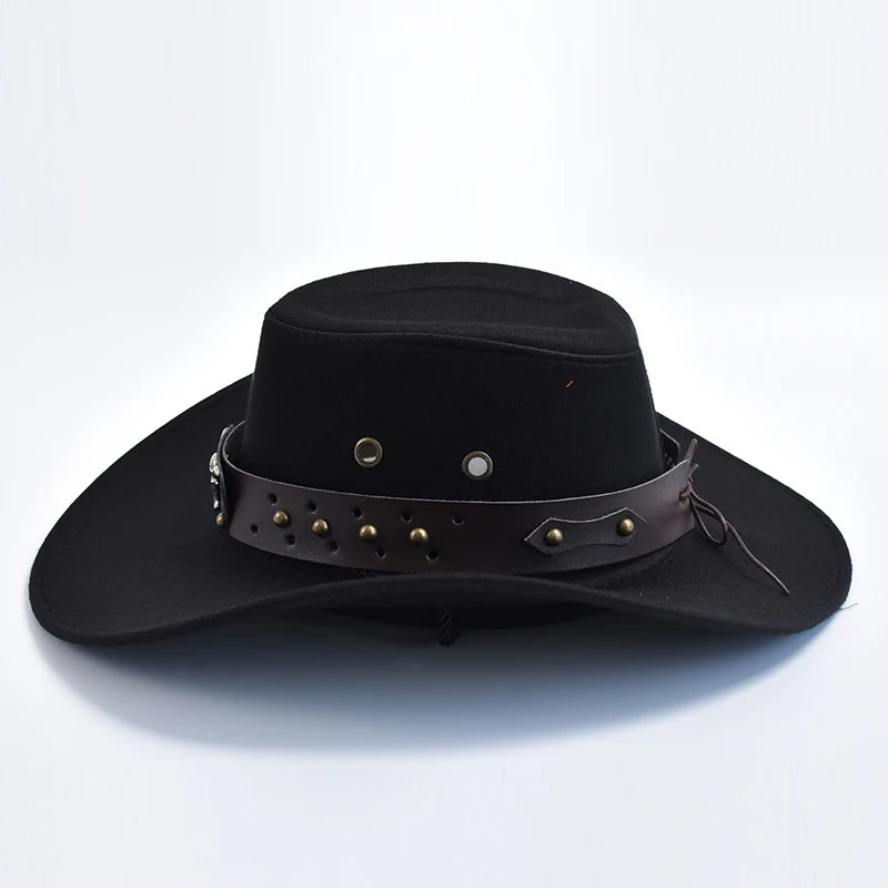 Chapeaux de Cowboy Western en Daim Artificiel, Chapeau de Cowgirl Vintage, Grand Bord, Gentleman Jazz, ixde Vacances, Cosplay