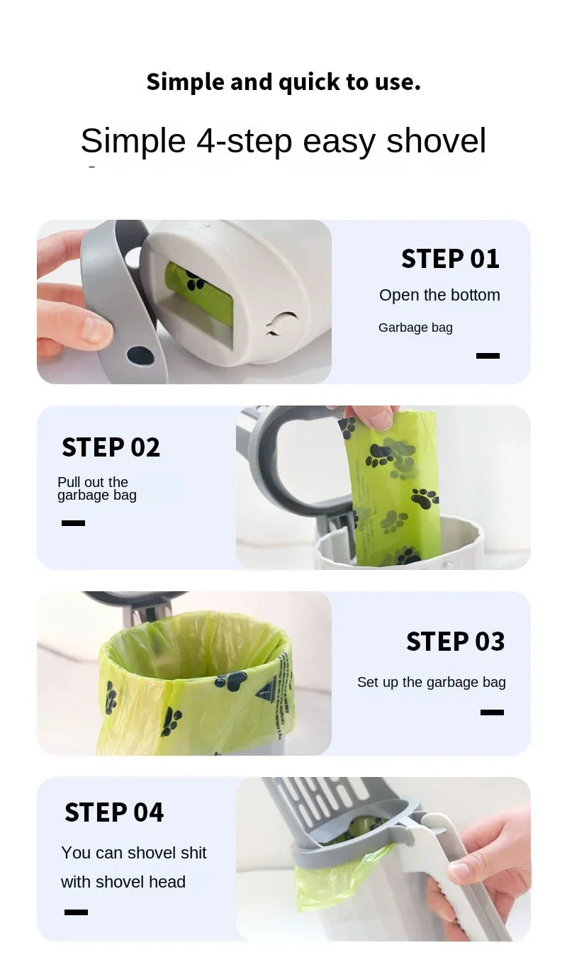 Pelle à litière pour chat avec sac de recharge