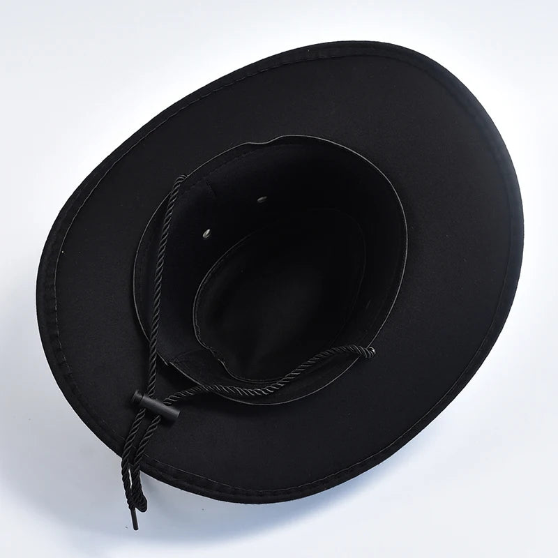 Chapeaux de Cowboy Western en Daim Artificiel, Chapeau de Cowgirl Vintage, Grand Bord, Gentleman Jazz, ixde Vacances, Cosplay