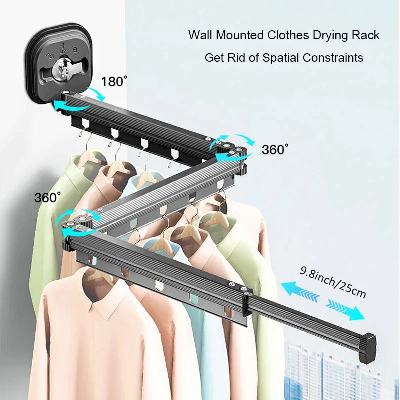 Séchoir à linge mural pliable et robuste (livraison gratuite)
