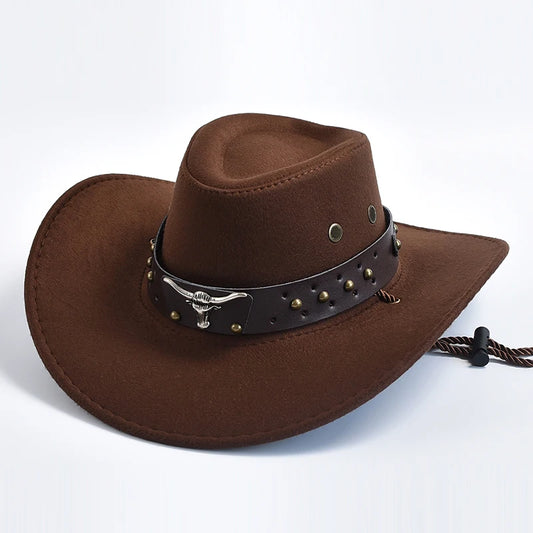 Chapeaux de Cowboy Western en Daim Artificiel, Chapeau de Cowgirl Vintage, Grand Bord, Gentleman Jazz, ixde Vacances, Cosplay