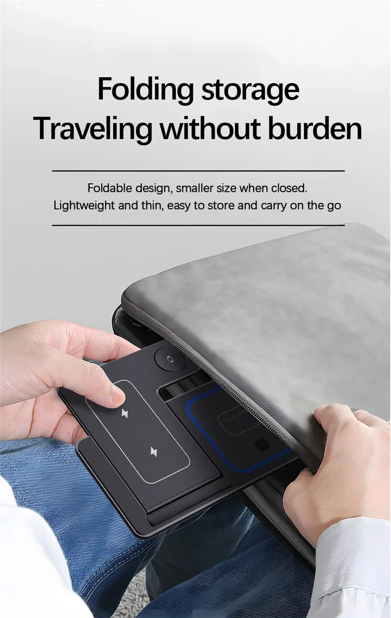 Support de chargeur sans fil pliable 3 en 1, pour iPhone 15 14 13 12 Pro Max Mini iWatch AirPods 3/2, Station de charge rapide