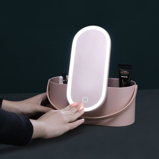 Miroir LED de Maquillage avec Rangement – Portable & Multifonction